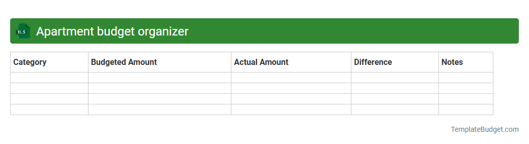 Apartment budget organizer
