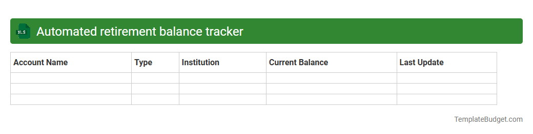 Automated retirement balance tracker
