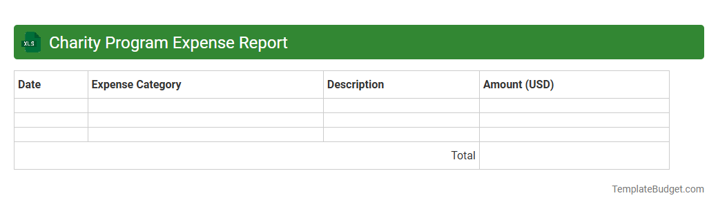 Charity Program Expense Report