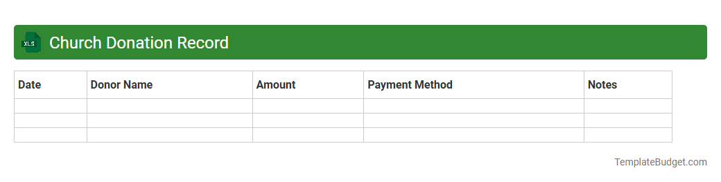 Church Donation Record