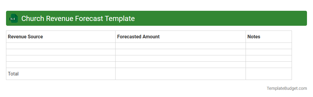 Church Revenue Forecast Template