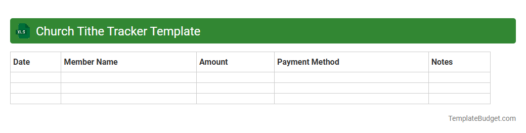 Church Tithe Tracker Template
