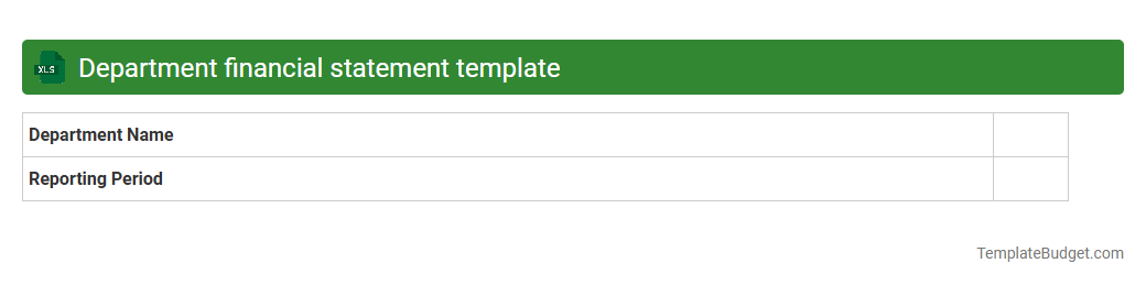 Department financial statement template