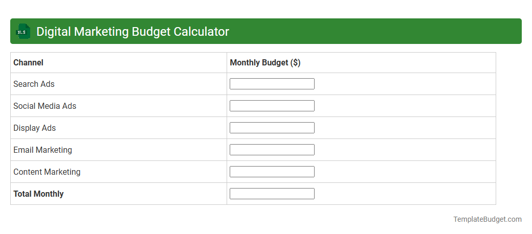Digital Marketing Budget Calculator
