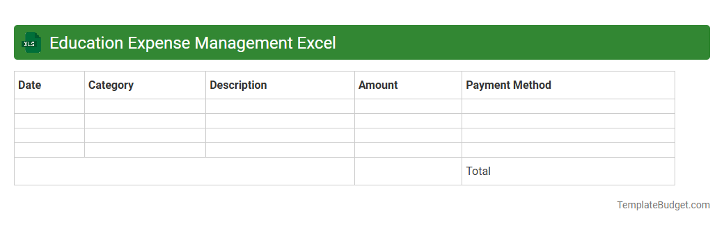 Education Expense Management Excel