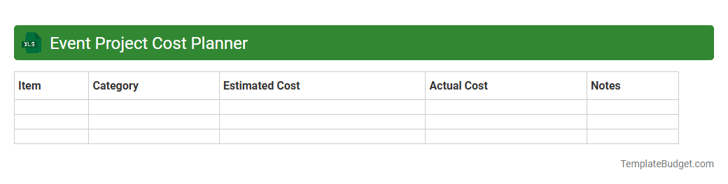Event Project Cost Planner