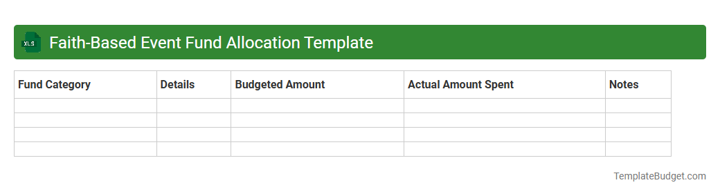 Faith-Based Event Fund Allocation Template