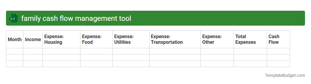 family cash flow management tool