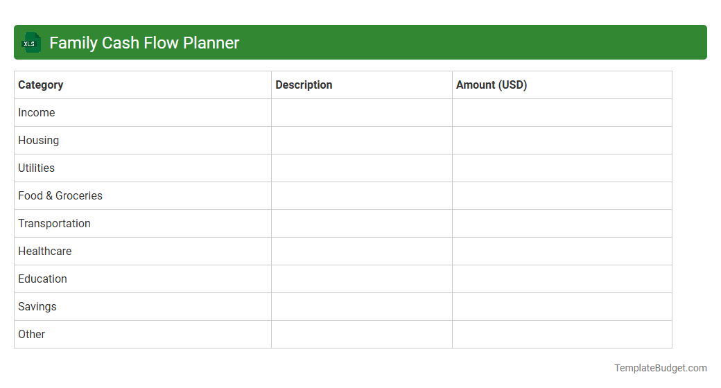 Family Cash Flow Planner