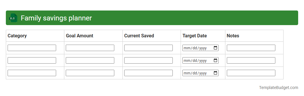 Family savings planner