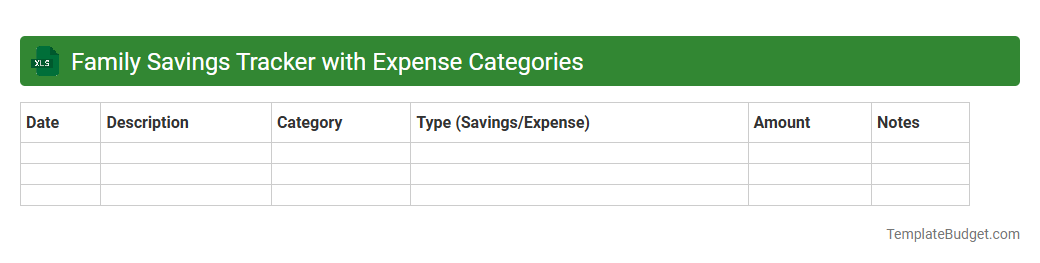 Family Savings Tracker with Expense Categories