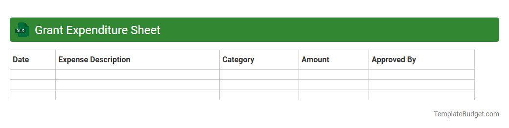 Grant Expenditure Sheet