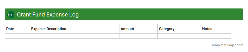 Grant Fund Expense Log