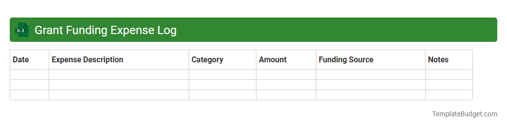 Grant Funding Expense Log