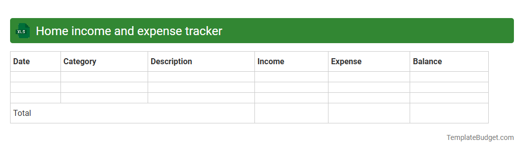 Home income and expense tracker
