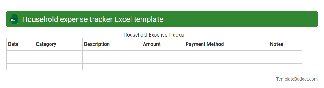 Household expense tracker Excel template