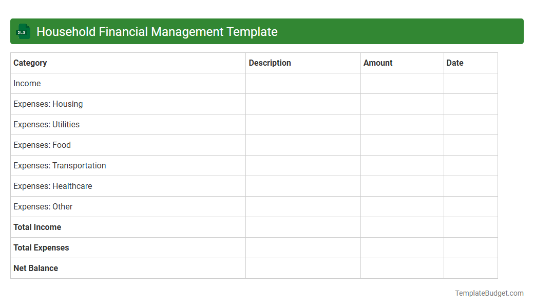 Household Financial Management Template