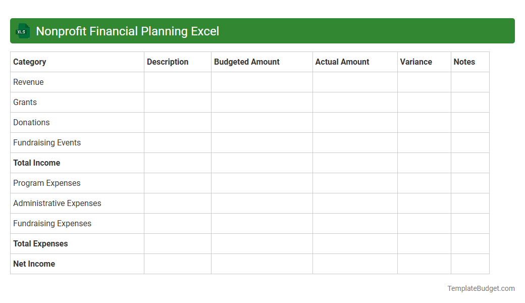 Nonprofit Financial Planning Excel