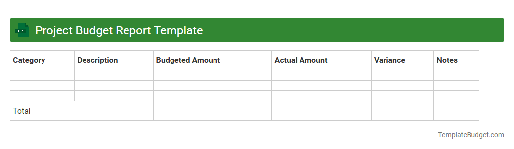 Project Budget Report Template