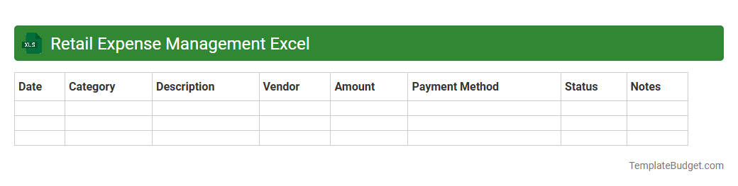 Retail Expense Management Excel