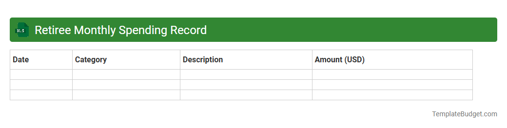 Retiree Monthly Spending Record
