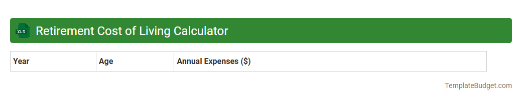Retirement Cost of Living Calculator