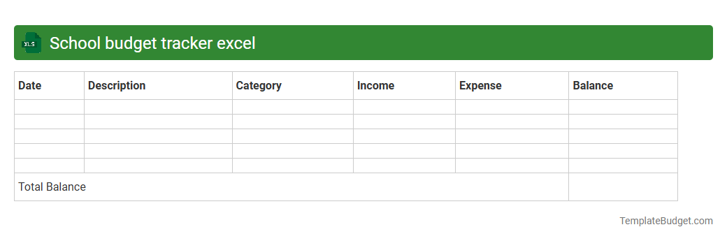 School budget tracker excel
