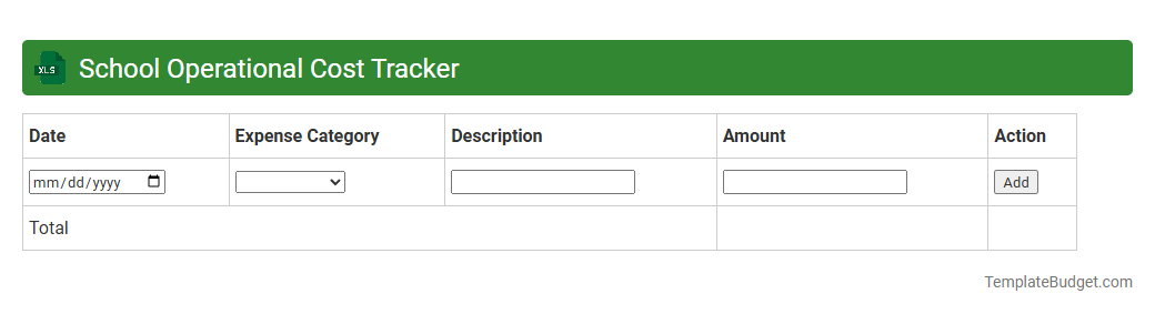 School Operational Cost Tracker