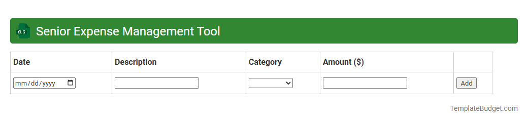 Senior Expense Management Tool