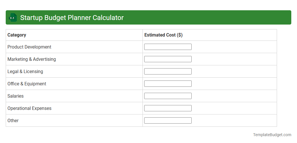 Startup Budget Planner Calculator