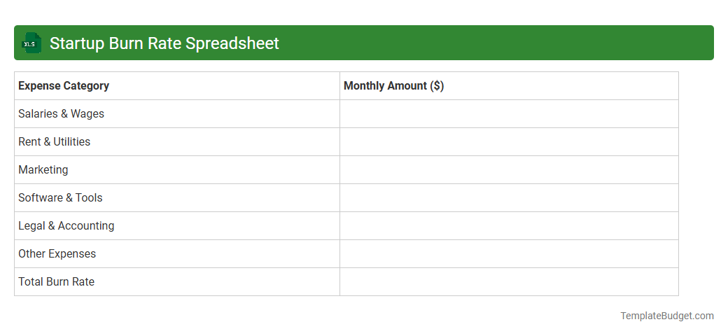 Startup Burn Rate Spreadsheet