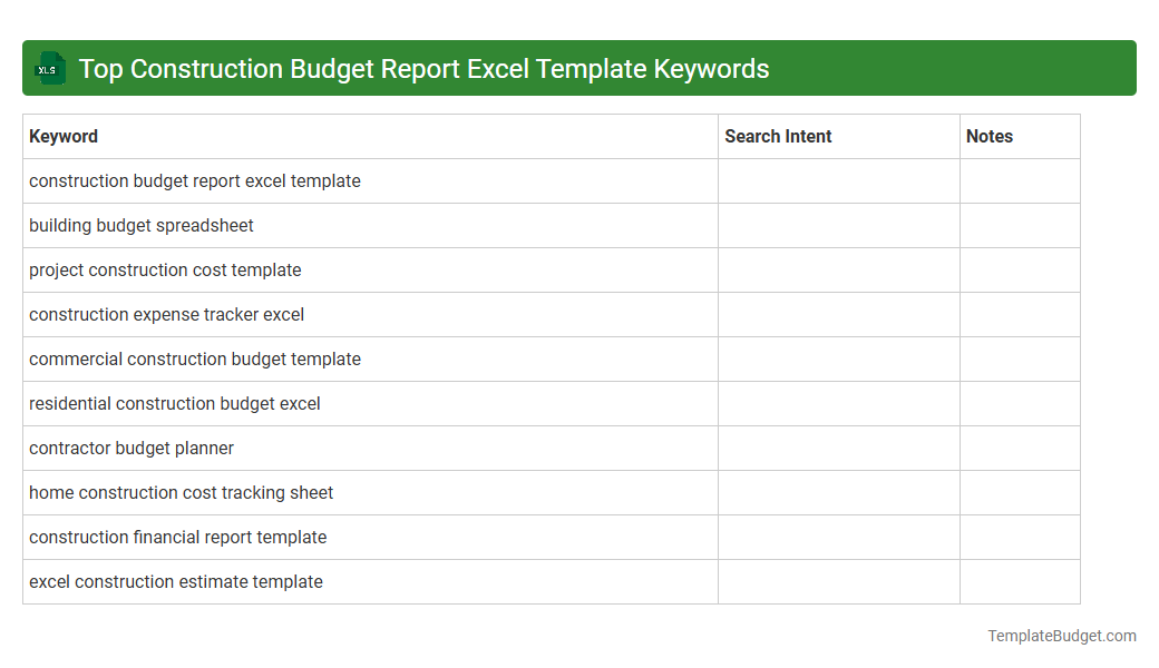 Top Construction Budget Report Excel Template Keywords