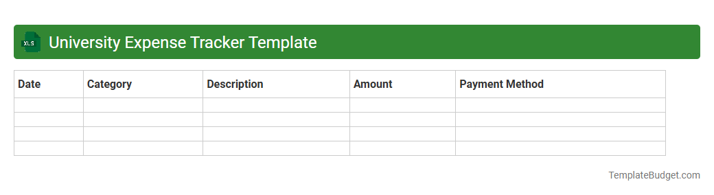 University Expense Tracker Template
