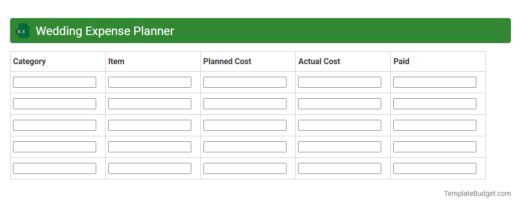 Wedding Expense Planner