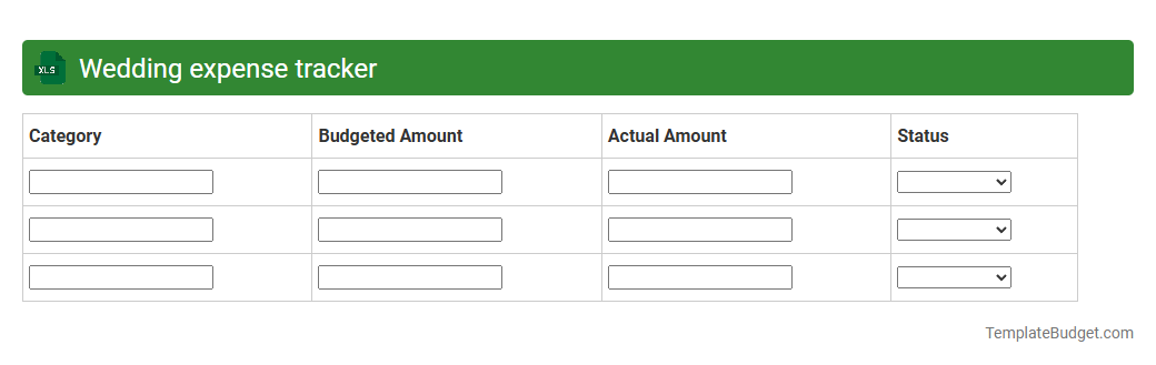 Wedding expense tracker