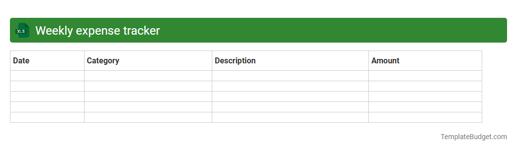 Weekly expense tracker