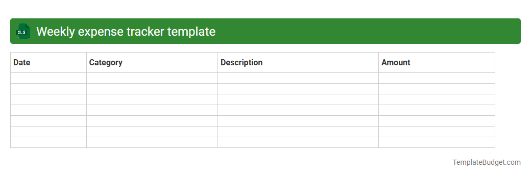 Weekly expense tracker template