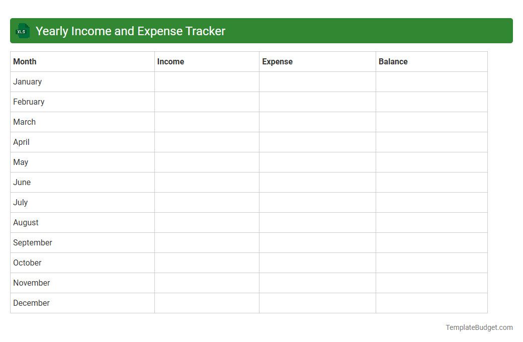 Yearly Income and Expense Tracker