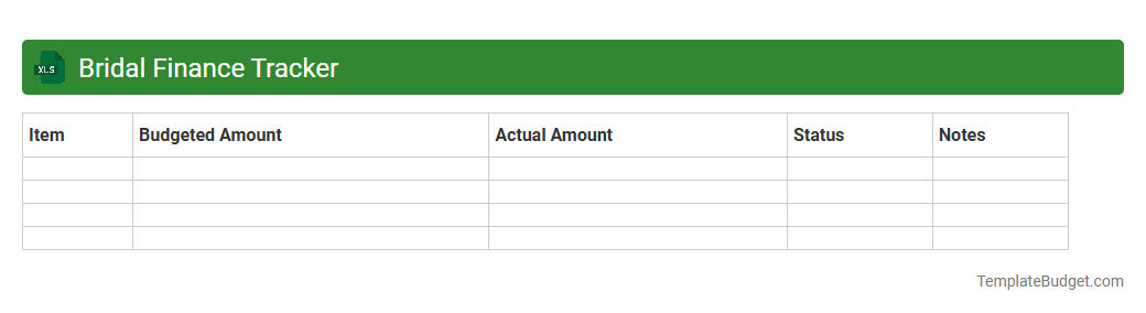 Bridal Finance Tracker
