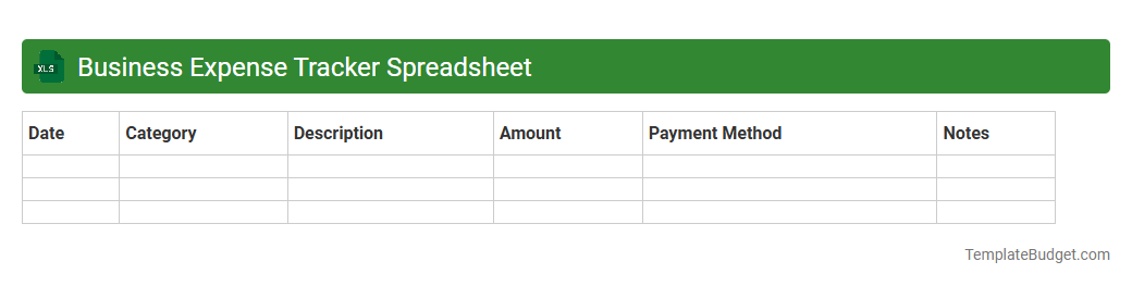 Business Expense Tracker Spreadsheet
