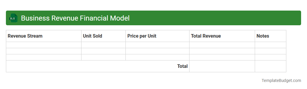 Business Revenue Financial Model