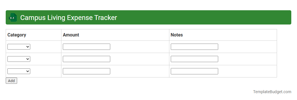Campus Living Expense Tracker