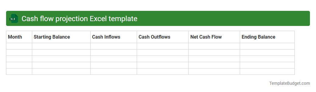 Cash flow projection Excel template