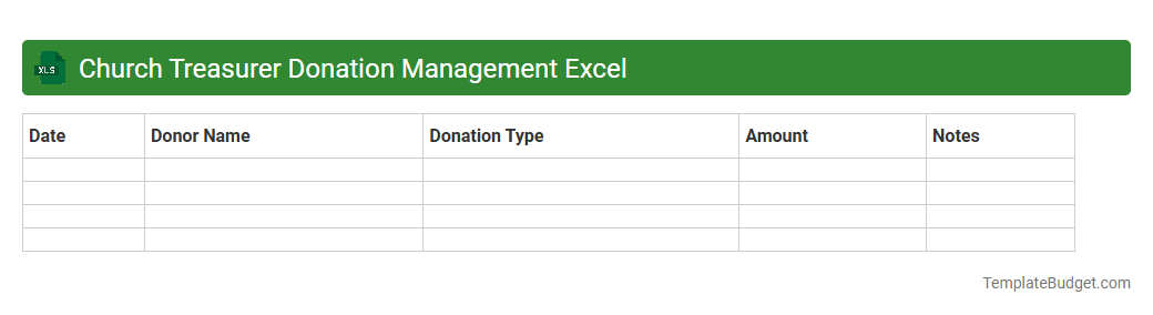 Church Treasurer Donation Management Excel
