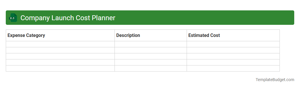 Company Launch Cost Planner