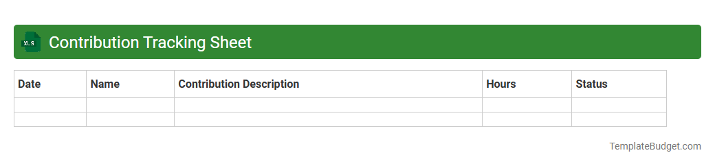 Contribution Tracking Sheet