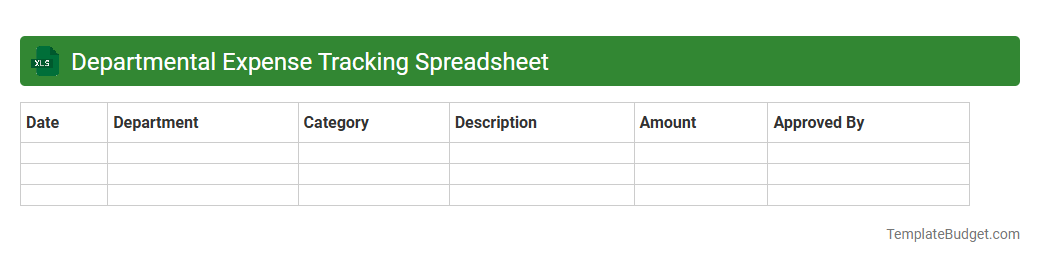 Departmental Expense Tracking Spreadsheet