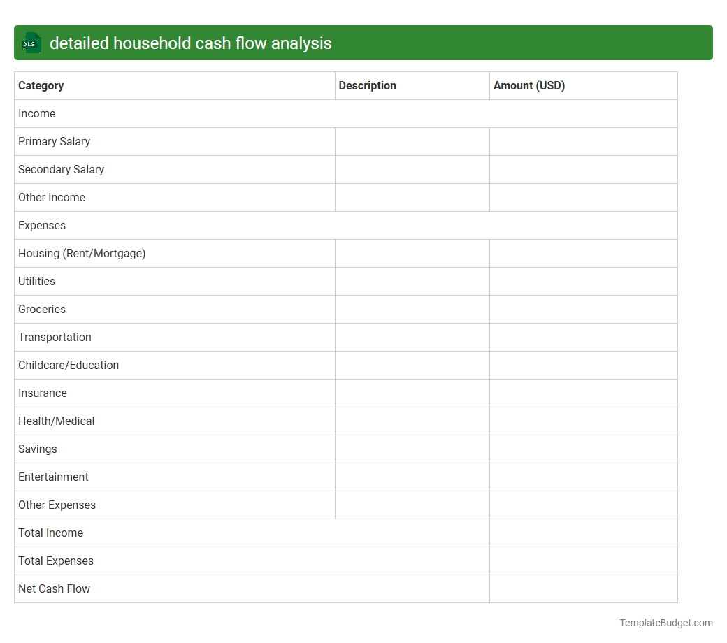 detailed household cash flow analysis