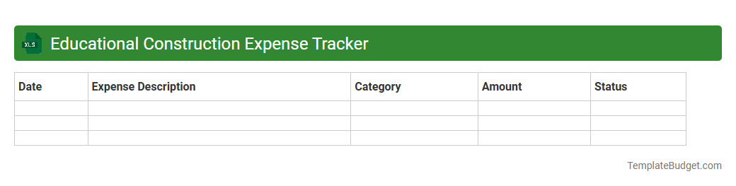 Educational Construction Expense Tracker