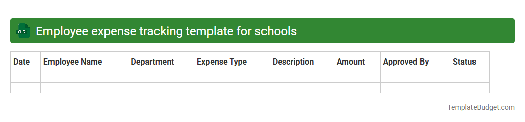 Employee expense tracking template for schools